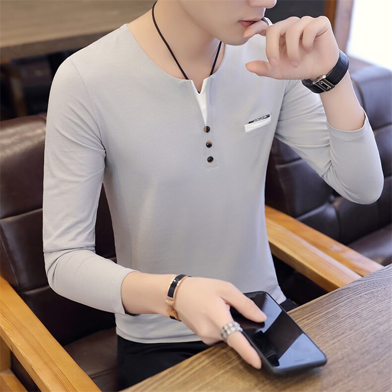9831-P30春秋季长袖t恤男士韩版潮流薄款打底小衫秋衣上衣服男装,男装T恤,电商D310（原电商305）