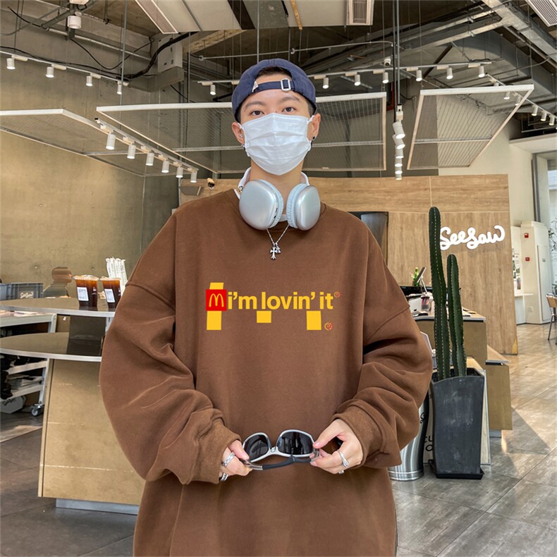 特P25控48秋冬新款男士圆领卫衣宽松休闲日常百搭上衣WQ24376,男装卫衣,电商B370