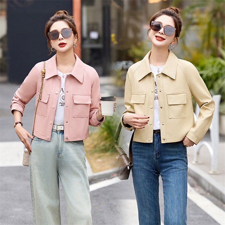 2026年春季新款女装女士精品皮衣图片