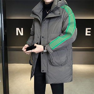 新标90绒 店主风男士中长款连帽羽绒服外套895-P295(控券后388)图片
