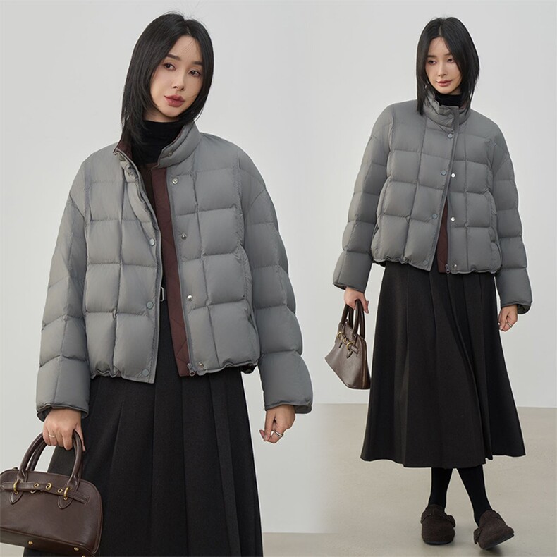 现货2025年冬季新款羽绒服90白鸭绒休闲风女,女装羽绒服,阳光伊恋