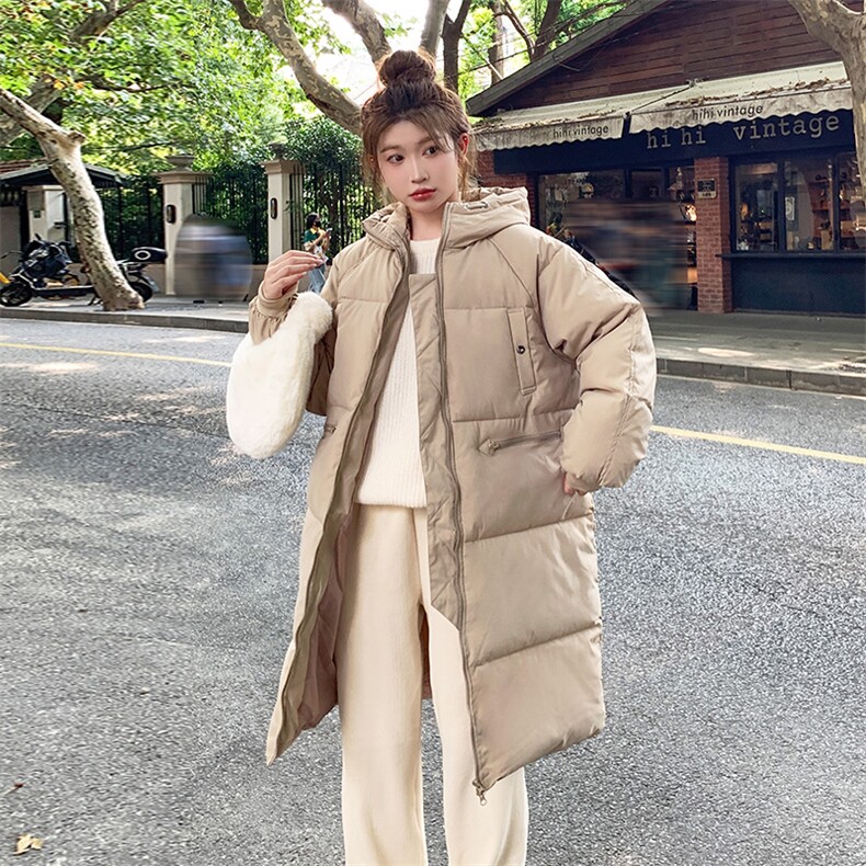 中长款棉服2025年新款女冬棉衣棉袄学生时尚面包服外套C406-100图片