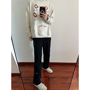 B221 美式ins高街暗黑小众个性铆钉小脚牛仔裤 LK23142-P65 控88图片