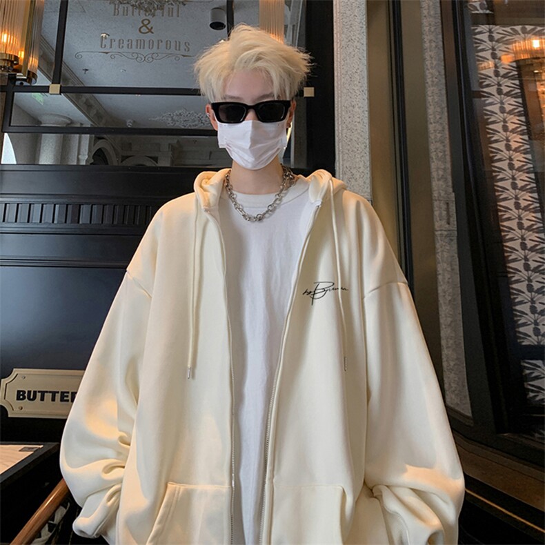 抖音得物高品质360G重磅阔版宽松光版纯色连帽卫衣外套KS162特P45，女装短外套，电商A486