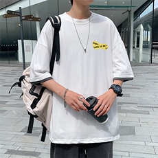 JT55127-P25假两件短袖t恤男大码胖子半袖体恤半截袖港风，男装T恤，电商A040