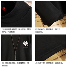 BT40059-P30半高领长袖t恤男大码内搭打底衫男卫衣男砖墙挂拍，男装T恤，电商A040A