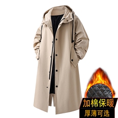 风衣男中长款大衣男加绒棉衣男F174薄P90加棉P100特价3D四，男装风衣，星座401