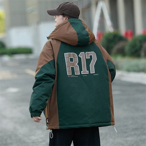 冬上新加棉时尚棉服潮中性风连帽棉衣外套男女 8325-P110控价158图片