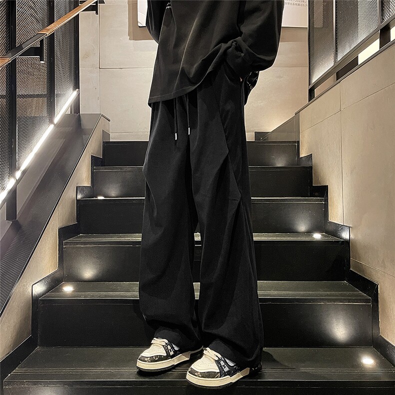 2024新款灯芯绒宽松直筒休闲裤潮流男青少年秋冬现货K8215-P34,男装休闲裤,星座512-3