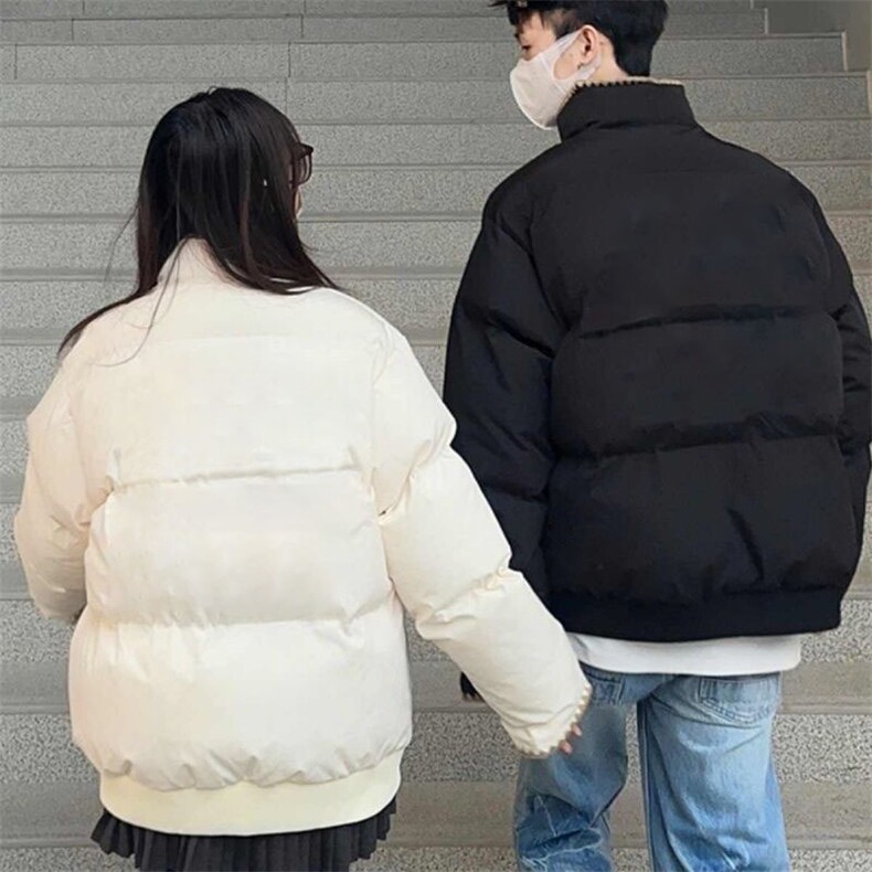高品质手塞棉贝壳刺绣潮牌纯色棉服大码冬季立领面包服,女装棉衣/棉服,星座1210-1
