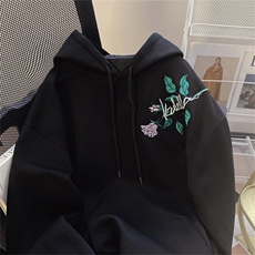 万针刺绣结构设计重磅秋冬全棉高品质美式高街连帽卫衣外套Y7801，女装短外套，电商A486-1
