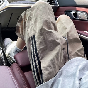 短裤男夏季宽松阔腿裤侧条纹五分裤直筒休闲裤子 DK9050图片