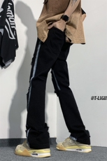 美式高街夏季破洞涂鸦黑白牛仔裤货号K739P65，男装牛仔裤，电商A063