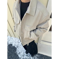 (非揭阳货)水洗帆布加绒军布仿兔毛夹克棉服男XZ514-2-MY34-P148，男装棉衣，星座514-2(原B239)