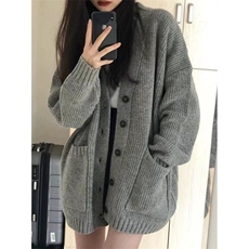 穿搭小香风针织毛衣女秋冬季外搭宽松慵懒感领开衫外套M10，男装针织衫/毛衣，星座1116A（原606A-3）