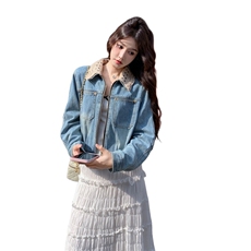 【大货】复古甜酷简约风牛仔短外套2C057-919-P165-K268，女装短外套，2C057