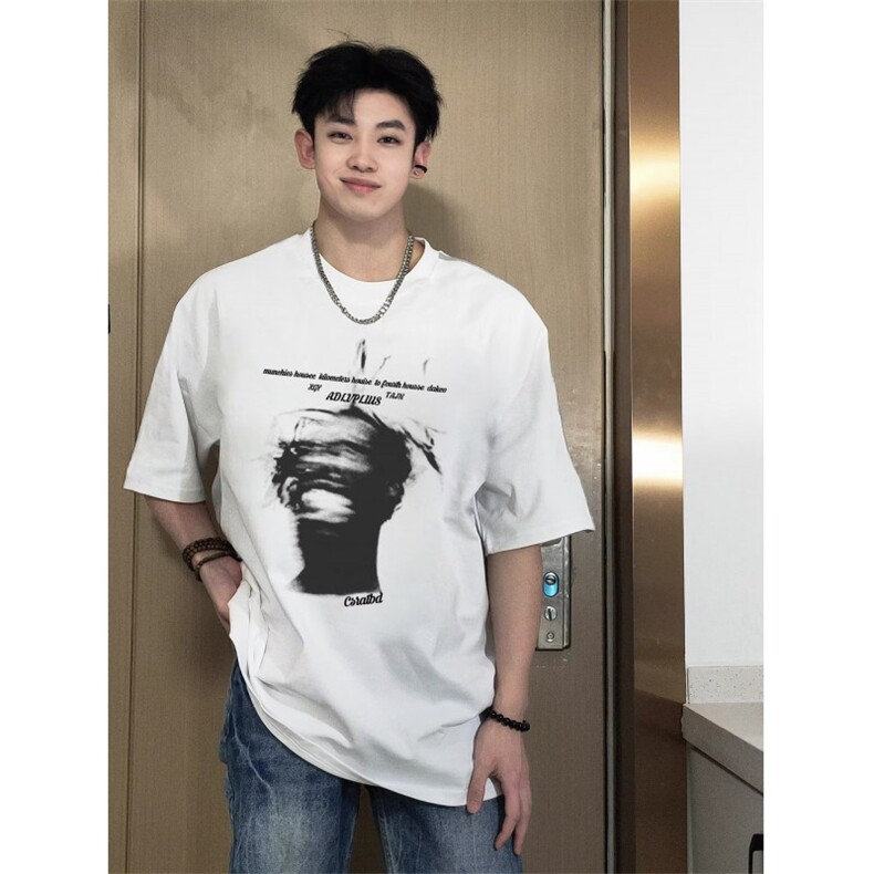 纯棉240g高品质衣服短袖男美式潮牌半袖T恤百搭时尚男装TX1579,男装T恤,星座516A