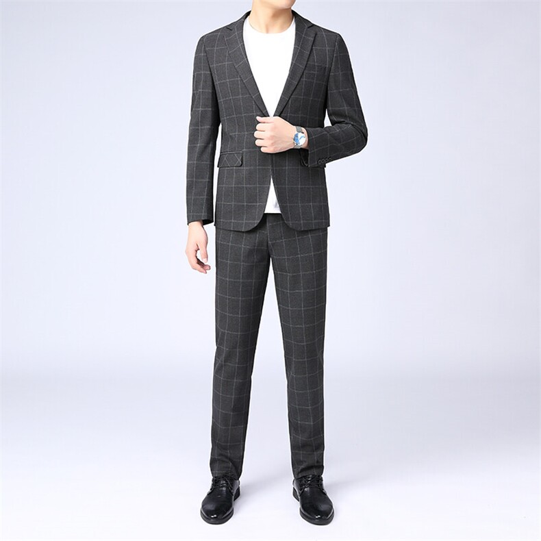 GDN5468四季款新款男士礼服西装修身商务休闲男装西服两件套装,男装西服套装,电商B360