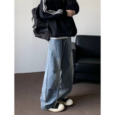 弯刀牛仔裤男士韩版潮流高街帅气百搭204冬季ins长裤RK2372-P47，男装牛仔裤，星座412-3