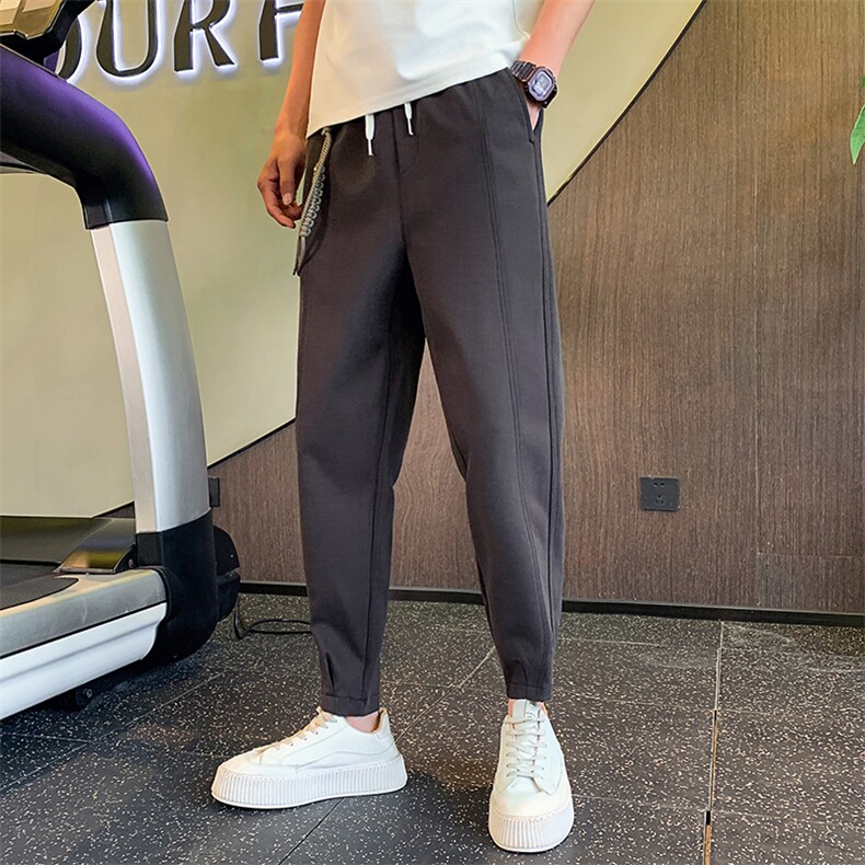 D2111-P68-控98春夏新品抖音阔腿小脚社会小伙运动裤男九分裤,男装休闲裤,电商A108