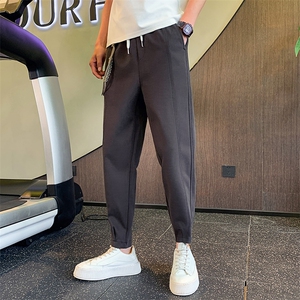 D2111-P68-控98春夏新品抖音阔腿小脚社会小伙运动裤男九分裤图片