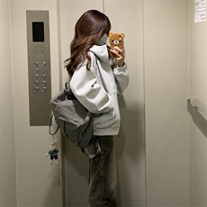 抖音得物高品质25秋冬美式高街宽松结构防风高领连帽卫衣外套W60，男装卫衣，电商A486