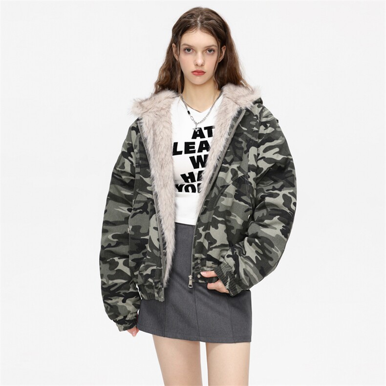 美式座山雕夹克男冬季短款派克服保暖迷彩连帽棉服MY2519-P98,男装夹克,星座610（原A335）