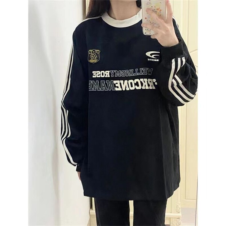 5371-P45新款潮流宽松休闲外套卫衣薄款/加绒图片