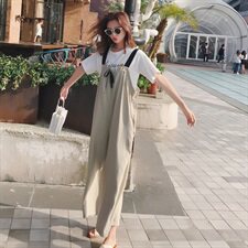 现货夏季韩版可调节背带宽松显瘦连体裤229-8856-P80控价138，女装连体裤，浙宝229