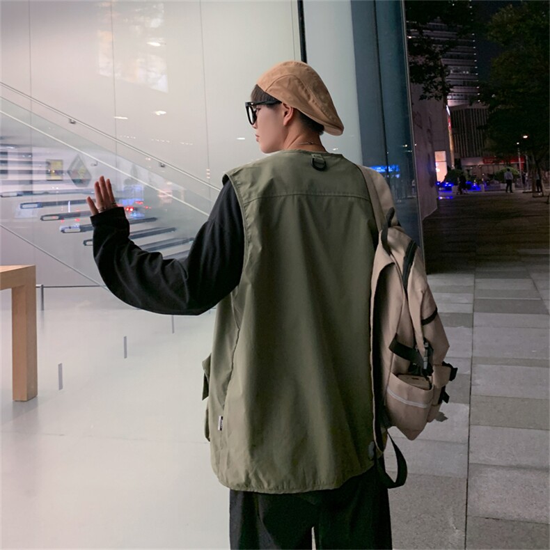 日系机能战术马甲男ins潮流多口袋情侣工装外套痞帅坎肩无袖上衣，男装工装外套，星座505-2（原电商A260-1)