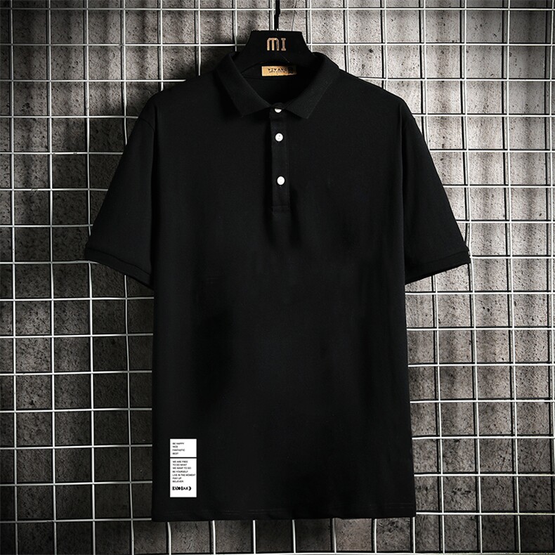PL57045-P35 翻领短袖polo衫男大码胖子半袖t恤男有领保罗衫图片