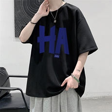 HT73258-P22华夫格t恤男短袖男大码五分袖大皂风，男装T恤，电商A040