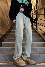 美式高街牛仔裤男简约显高休闲裤G1804/P45，男装牛仔裤，电商D202-1