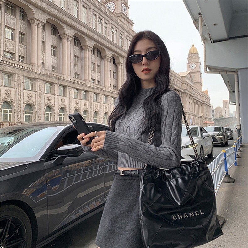 女士秋冬保暖羊毛衫羊毛短款纯色圆领长袖,女装羊毛衫,泰沅羊绒