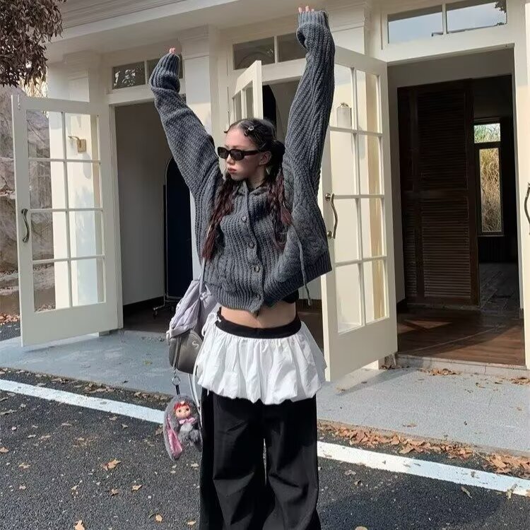 网日系复古针织开衫外套男女连帽宽松百搭情侣毛衣流行B73-P60,男装针织衫/毛衣,星座910-1
