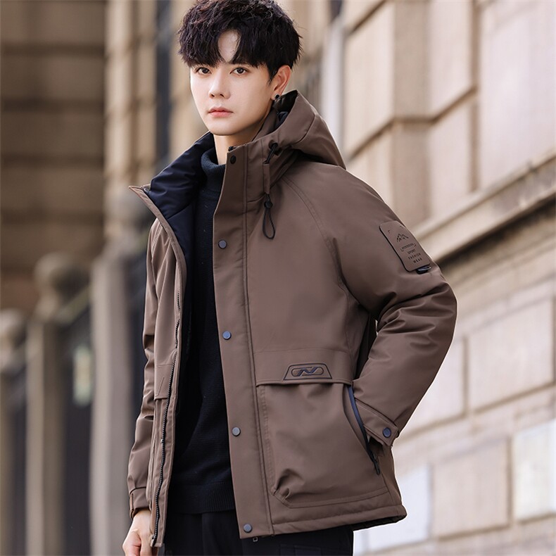 新标90绒工装风户外潮牌时尚运动二开羽绒服，男装羽绒服，星座210-5(原414-2)