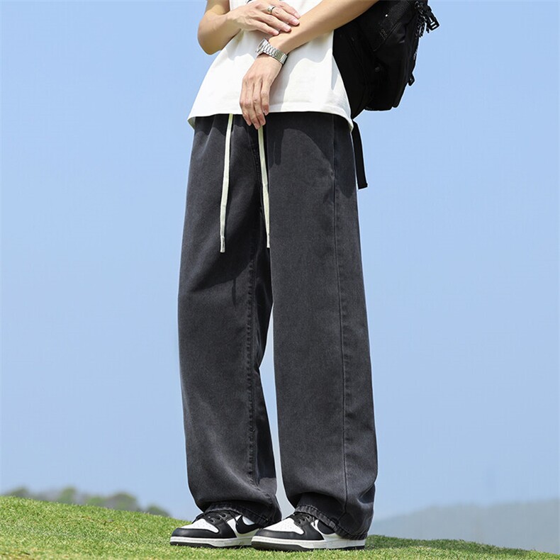 【现货】莱赛尔天丝牛仔裤男款夏季薄款潮牌直筒宽松冰丝TS11-P47,男装牛仔裤,星座1006