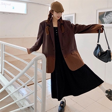 2025新品韩版休闲渐变色小个子西装外套Q19-P160K258，女装短外套，2C220