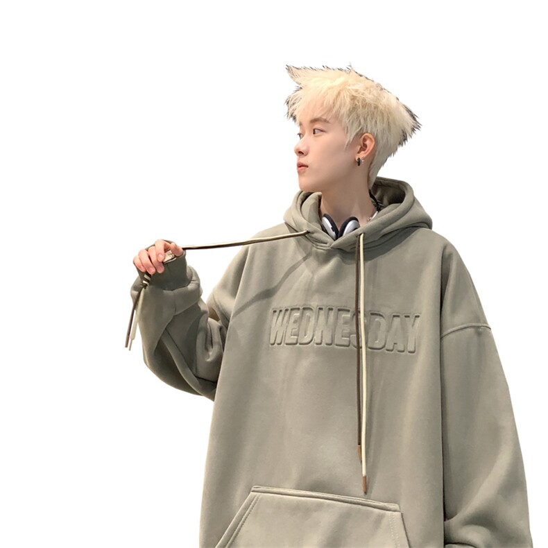 抖音品质加绒潮流立体钢印字母卫衣LMWY03JR-P60LMWY03-P55,男装卫衣,电商B325