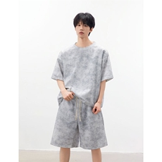 夏季重磅半袖短袖T恤套装YY1803-TP48，男装休闲套装，电商C216