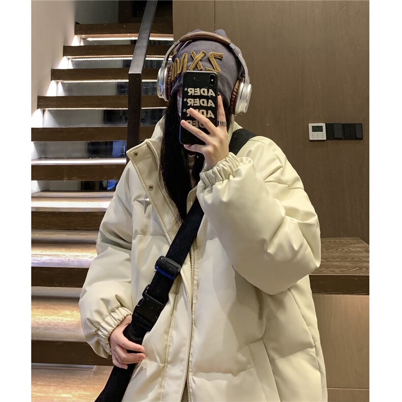 中性风PU皮棉衣情侣装男装立领棉衣宽松棉服冬装外套G1071P128,男装棉衣,电商A339