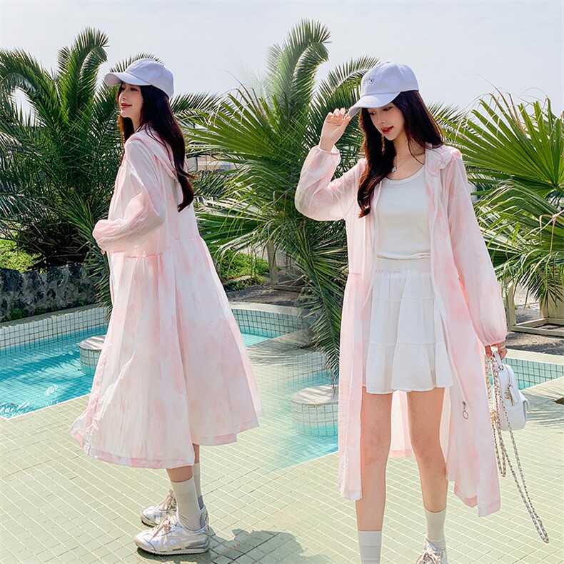 2025新款防晒服长款RF2C290-5833-1#-P95-K148，女装防晒衣，蝶眷