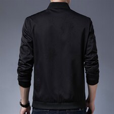 棒球领夹克男2023秋季新款商务休闲爸爸外套中年男装长袖薄款上衣，男装夹克，电商B212（原钱塘6029）