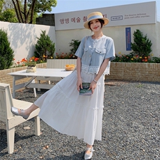 夏装新款！大量现货！牛仔上衣半身裙两件套2C133-8919P160K228，女装套装/套裙，2C133