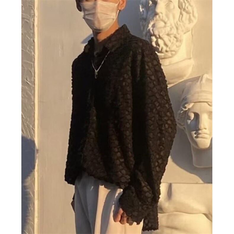 春夏衬衫男夏日遮阳防晒透气发型师镂空长袖衬衣男C307，男装防晒衣，星座1116A（原606A-3）