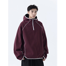现货-哈苏线半拉链拉链卫衣外套运动长袖T恤户外套头骑行服，男装T恤，电商C307