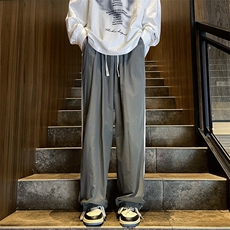 休闲男女韩版潮流防水三条杠帅气2024秋夏季ins宽松长裤K4425-P37，男装休闲裤，星座412-3