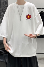 Q11257-P30春夏季七分袖t恤男大码五分袖男短袖中袖大皂风，男装T恤，电商A040