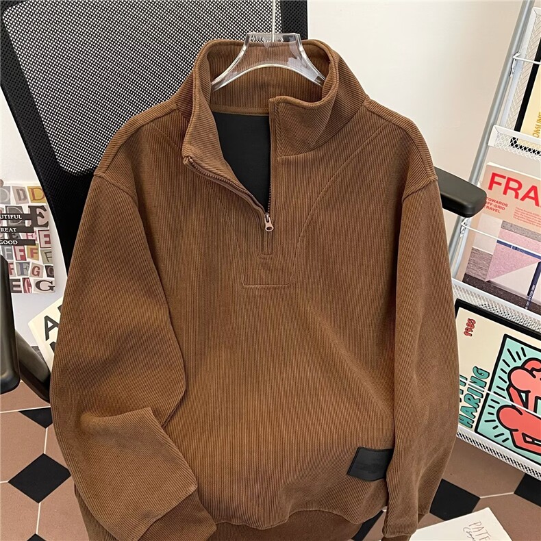 秋冬新款日系休闲双面摇粒绒男女休闲宽松套头卫衣潮WB512-P43,男装卫衣,星座412-3