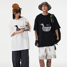 新款230g重磅纯棉!夏季短袖t恤男半袖插画短袖TX2005-TP25，男装T恤，电商A089-1